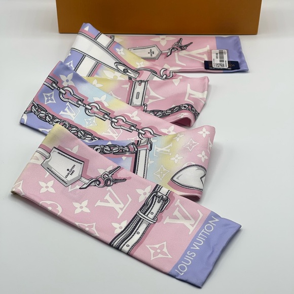 Louis Vuitton Escale Confidential Bandeau Neckerchief Scarf Wrap Twilly Chocker - Picture 4 of 14